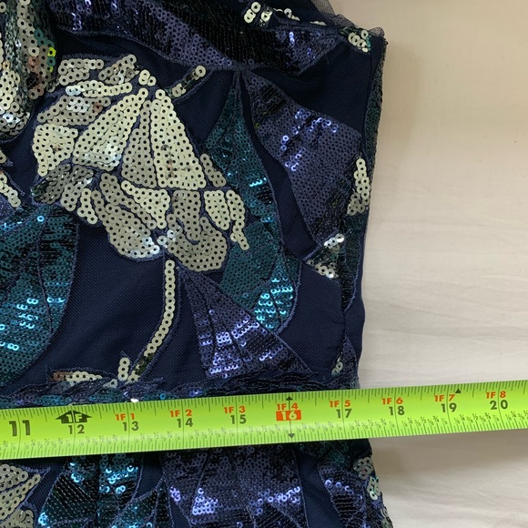 Marchesa Notte NWT Sequined Cocktail Dress Length Gown cutwork Midi 14 - Picture 14 of 15